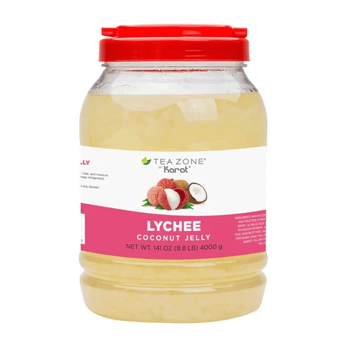 Tea Zone Lychee Coconut Jelly (B2005, 8.8 lbs) for Boba/Milk Tea or Smoothies