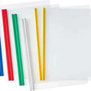 JOERSH 10Pcs Clear Report Covers with Sliding Bar, Plastic Binder Paper Protecto