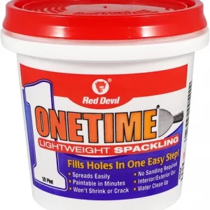 Red Devil 0542 ONETIME Lightweight Spackle Wall Repair, 8 Ounce